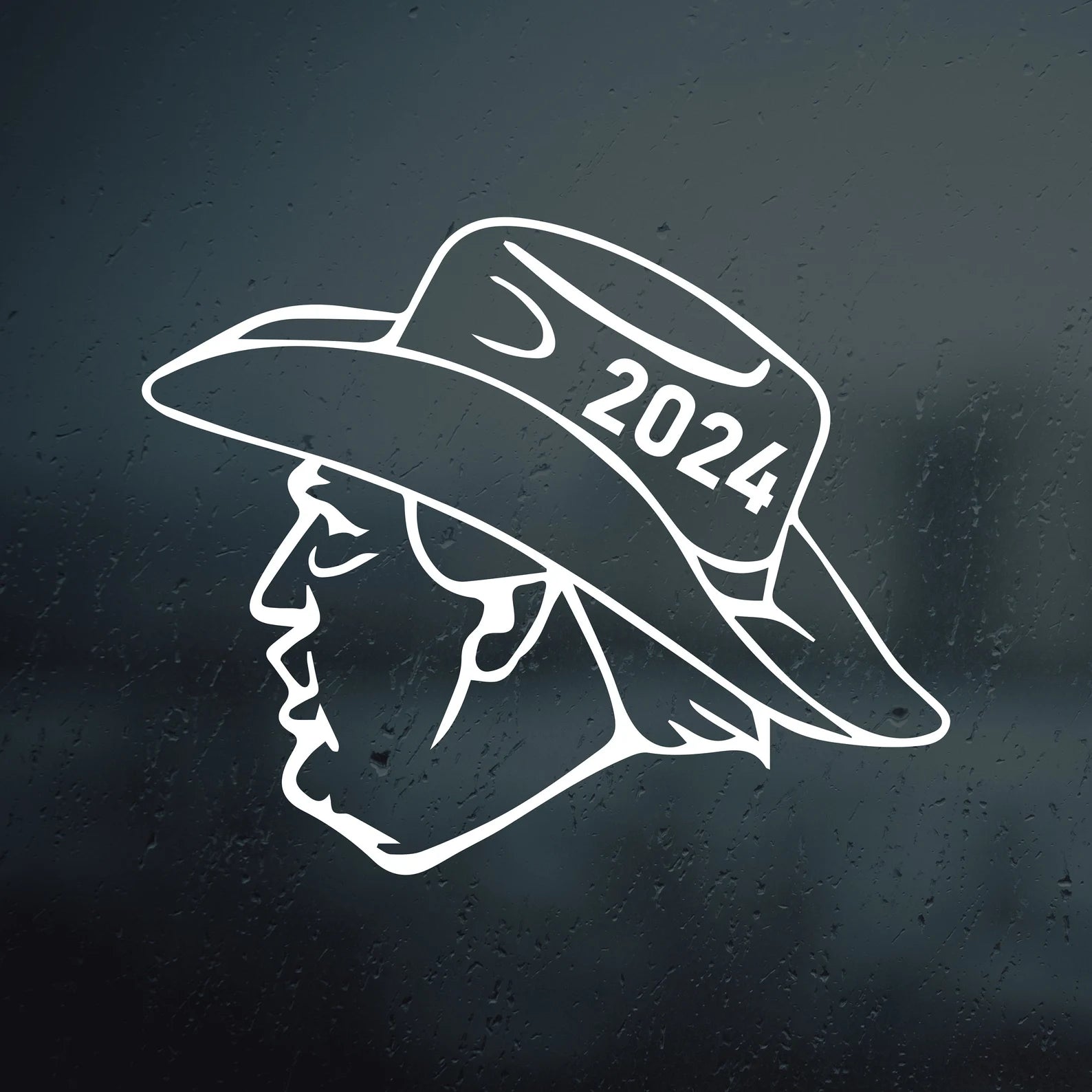 Trump Cowboy Hat Decal
